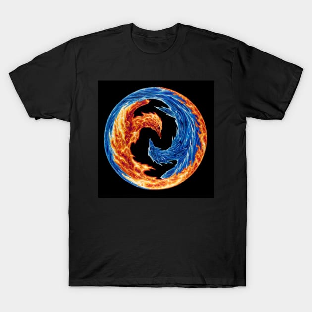 Fire and Ice T-Shirt by Spiderwebart Gallery